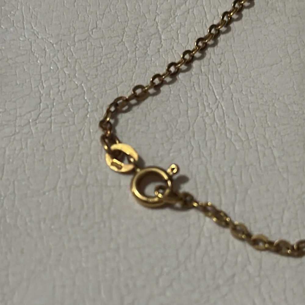 Like New Necklace-Single Rose Detail-2 Toned Yellow Gold/Rose Gold with Chain - Picture 13 of 15